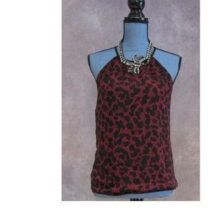 Express Pink & Black Sleeveless Blouse Size S
